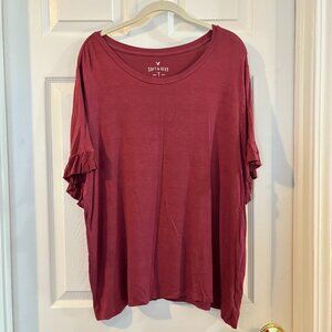 American Eagle Flounce Sleeve Tee